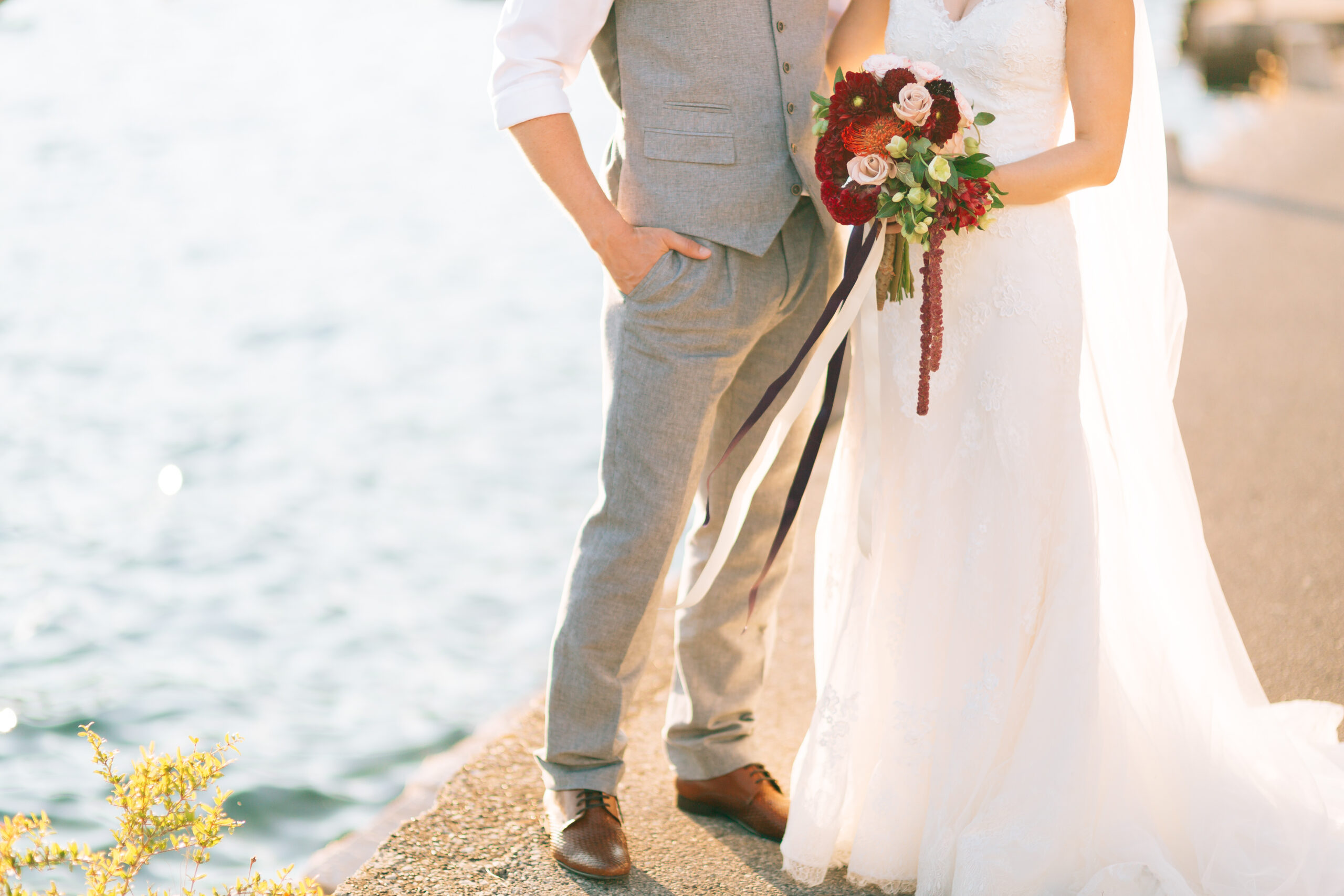 Muslim bride and groom on beach after Shariah-compliant Nikah – AshanNikah.com